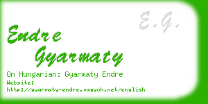 endre gyarmaty business card